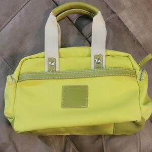 Coach Lime Green and Cream Tote Bag